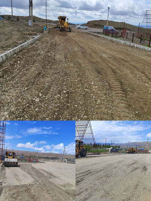 زیرسازی معابر شهر مزداوند