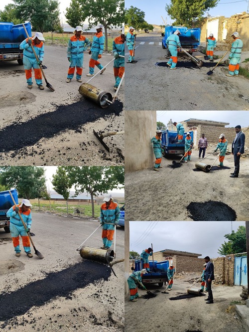 لکه گیری کلیه معابر شهر مزداوند