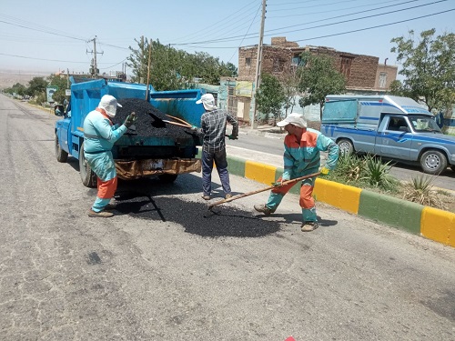 لکه گیری بلوار امام رضا (ع) توسط مدیریت شهری مزداوند