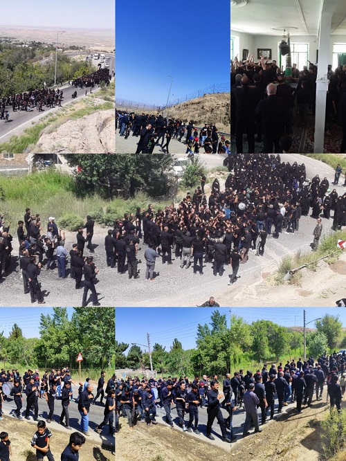 مراسم عزاداری،دسته روی و سینه زنی روز عاشورای حسینی در شهر مزداوند