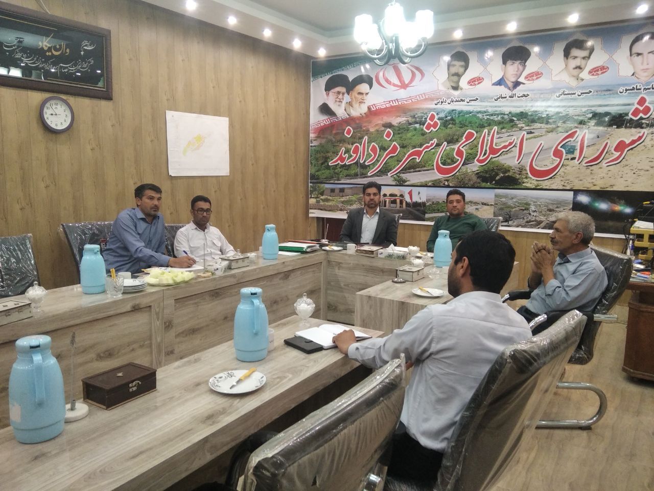 جلسه مدیریت شهری مزداوند با مدیریت آبفای مزداوند