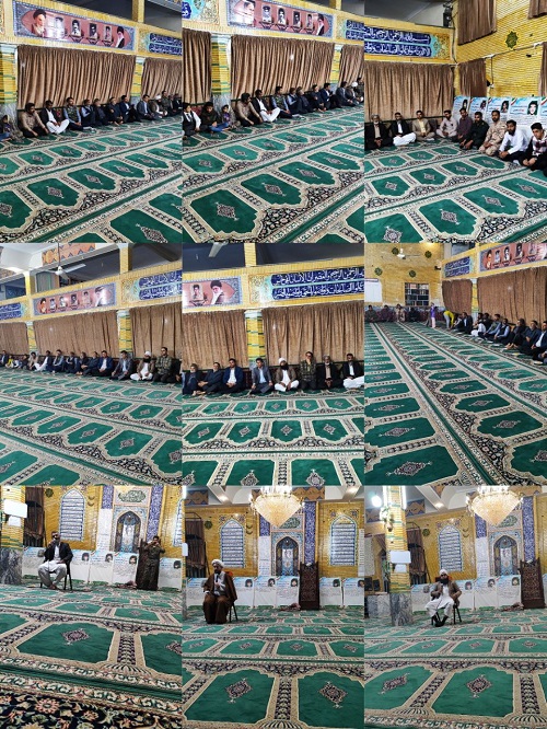 مراسم جشن ولادت پیامبر اعظم (ص)، امام جعفر صادق(ع) و هفته وحدت با حضور مسئولین شهر و شهروندان گرامی در مسجد جامع صاحب الزمان (عج) شهر مزداوند.