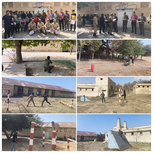 برگزاری جشنواره شهید حجازی(مسابقات رزمی-ورزشی)در میدان موانع پادگان ارتش در شهر مزداوند