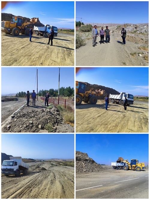 بازدید شورای اسلامی شهر مزداوند از ادامه خاکبرداری میدان ورودی شهر