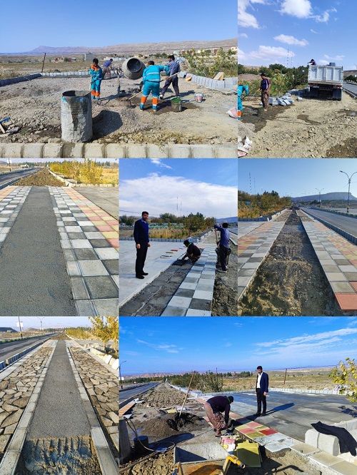 اجرای پارک خطی در شهر مزداوند